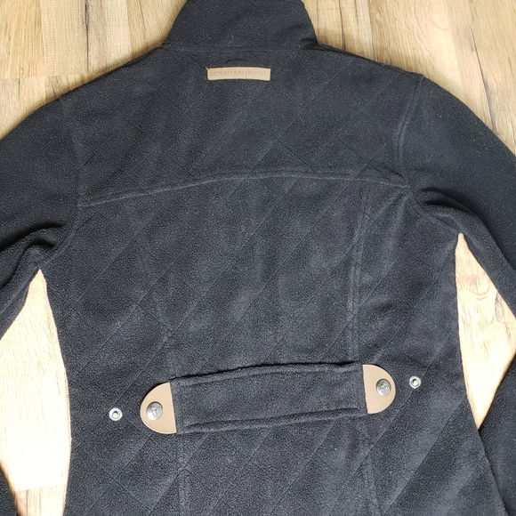 MOUNTAIN HORSE Fleece Quilted Black Zip Up Jacket "Crystal" Size Small - Picture 5 of 16